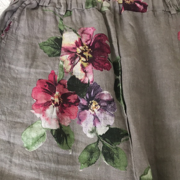 Linen floral pant - Picture 2 of 7